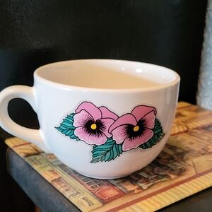 Large Pansy Coffee Mug